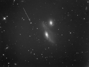 AT10RC Test Image at WSP - NGC 4438, Binned 2x2 - Asteroid Princetonia Indicated