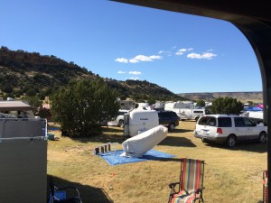 View of my Neighbor's Telescope and the Mesas at OkieTex 2015